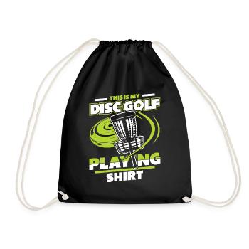 This Is My Disc Golf Playing Clothing Basket - Drawstring Bag - black - Front