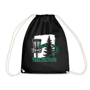 Treejection Basket Disc Golfer Frisbee Golf - Drawstring Bag - black - Front