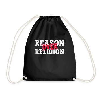 Vernunft statt Religion - Atheist Atheismus - Turnbeutel - Schwarz - Vorne