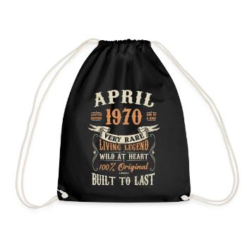 Cadeau d’anniversaire d’avril 1970 - Sac de sport léger - noir - Devant