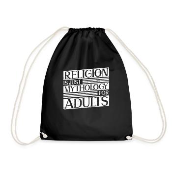 La religion n’est que mythologie pour adultes athées - Sac de sport léger - noir - Devant