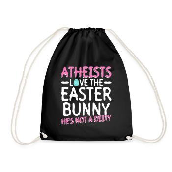 Atheist Easter Anti Religion Anti Church Atheism - Drawstring Bag - black - Front