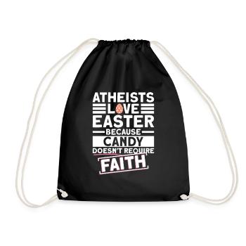 Atheist Easter Anti Religion Anti Church Atheism - Drawstring Bag - black - Front