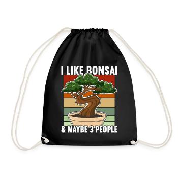 Bonsai Tree - Drawstring Bag - black - Front