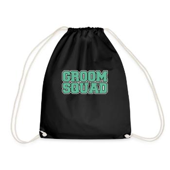 Bräutigam groom JGA - Turnbeutel - Schwarz - Vorne
