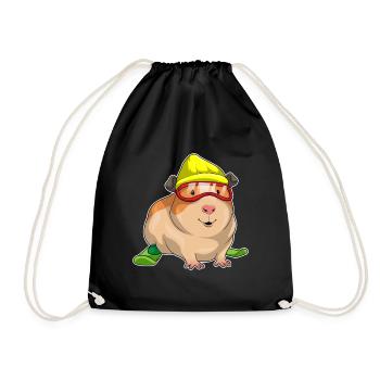 Ski cochon d’Inde ski - Sac de sport léger - noir - Devant