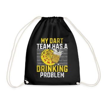 Retro dartboard Dartboard 180 for darts players - Drawstring Bag - black - Front