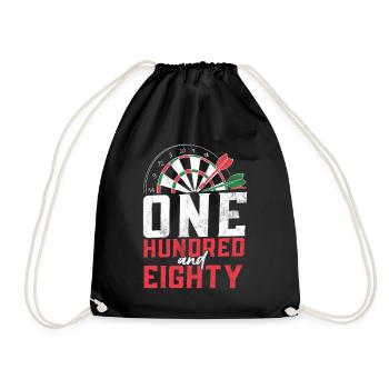 Retro dartboard Dartboard 180 for darts players - Drawstring Bag - black - Front