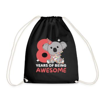 Koala pour les enfants de 8 ans de huit ans - Sac de sport léger - noir - Devant