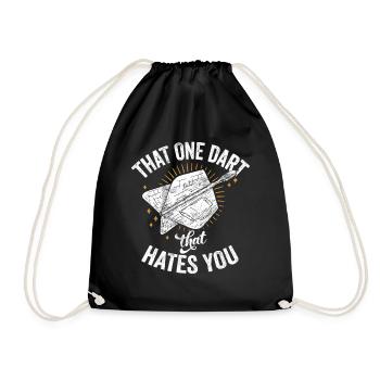 Retro dartboard Dartboard 180 for darts players - Drawstring Bag - black - Front