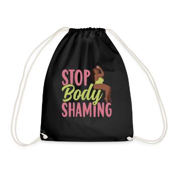 Plus de body shaming agaçant bodyshaming - Sac de sport léger - noir - Devant