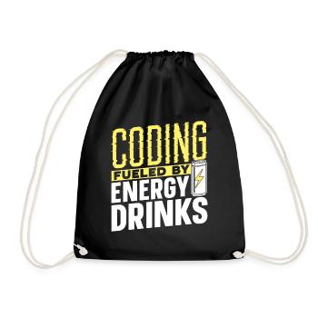 Programmation avec le code de codage des boissons énergisantes - Sac de sport léger - noir - Devant