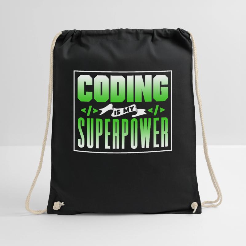 Coding Ist Meine Superkraft Coder Programmierer Turnbeutel