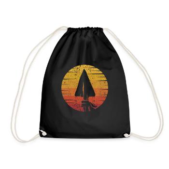 Retro Arrowhead Collecting Jagdspitzen - Turnbeutel - Schwarz - Vorne
