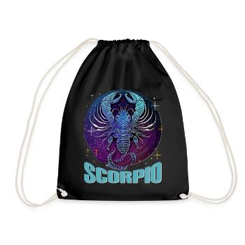 Scorpio Celestial Scorpion Zodiac Symbol Scorpius - Turnbeutel - Schwarz - Vorne