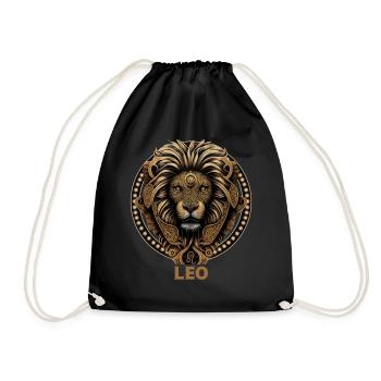 Symbole astrologique du zodiaque Lion Constellation - Sac de sport léger - noir - Devant