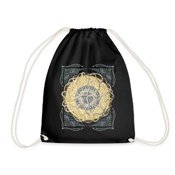 Étoile de mer botanique vintage, étoile de mer mandala - Sac de sport léger - noir - Devant