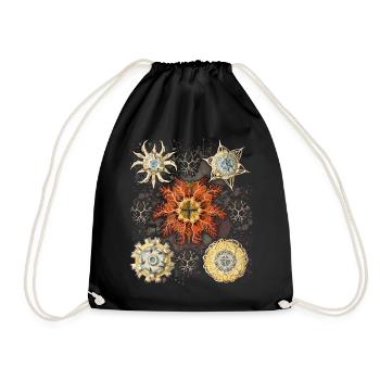 Jellyfish Sea, Haeckel vintage maritime illustration - Drawstring Bag - black - Front