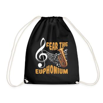 Euphonium Euphoniumspieler Blechbläser Euphonist - Turnbeutel - Schwarz - Vorne