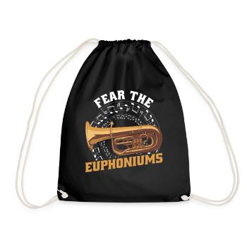 Euphonium Euphoniumspieler Blechbläser Euphonist - Turnbeutel - Schwarz - Vorne