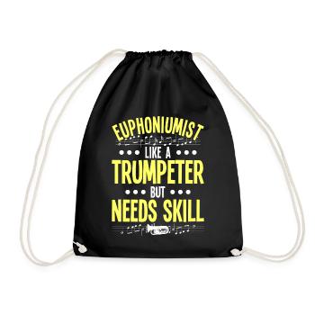 Euphonium Euphoniumspieler Blechbläser Euphonist - Turnbeutel - Schwarz - Vorne