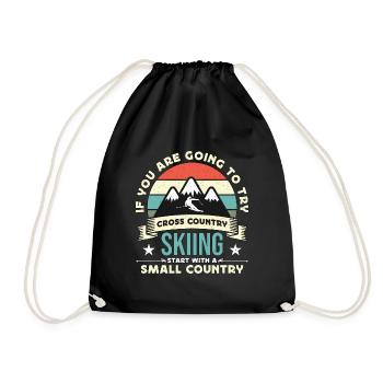 Cross Country Skiing If You Are Going To Try Ski - Turnbeutel - Schwarz - Vorne