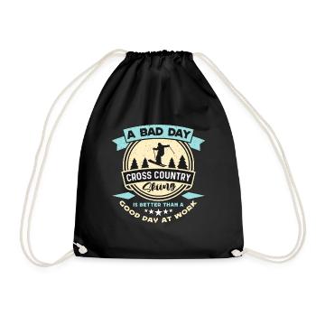 Ski de fond Une mauvaise journée Skieur de fond - Sac de sport léger - noir - Devant
