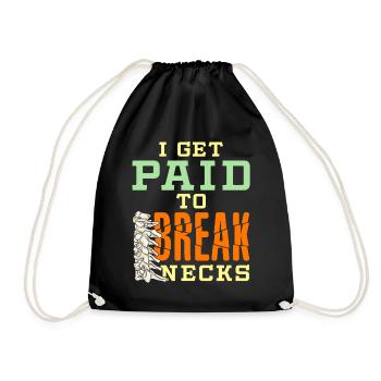 Chiropractor Chiropractic Chiropractors - Drawstring Bag - black - Front