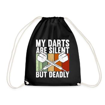 Bullseye de fléchettes Dart - Sac de sport léger - noir - Devant
