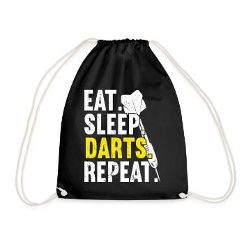 Dart Darts Dart Club - Drawstring Bag - black - Front