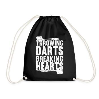 Dart Darts Dart Club - Drawstring Bag - black - Front