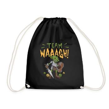 Goblin Orc D20 Cube Team Waaagh Design for a - Drawstring Bag - black - Front