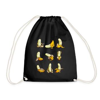 Banana Yoga Sport Motivation Régime végétalien - Sac de sport léger - noir - Devant