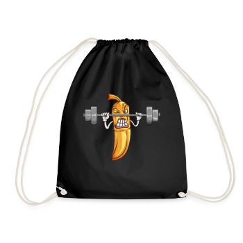 Fruit Sports Workout Haltérophilie Banana Nutrition - Sac de sport léger - noir - Devant