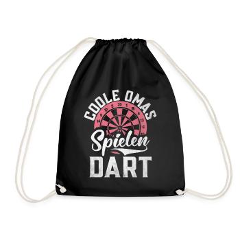 Retro Dartscheibe Dartboard 180 für Dartspieler - Turnbeutel - Schwarz - Vorne