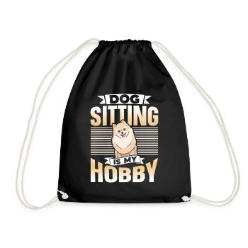 Hundesitting Ist Mein Hobby Sitter Dog Sitting - Turnbeutel - Schwarz - Vorne