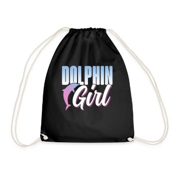 Dolphin Girl Dolphin Dolphin Lovers Dolphins - Drawstring Bag - black - Front