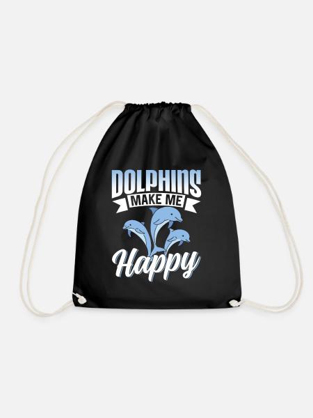 Les dauphins me rendent heureux Dauphin Dauphin - Sac de sport léger - noir