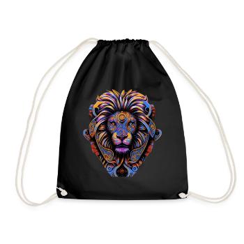 Tête de Lion colorée Pop Art Zodiaque Signe Leo Astrolo - Sac de sport léger - noir - Devant