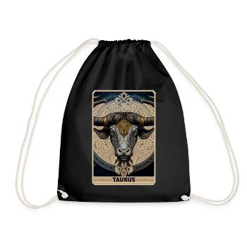 Taureau Astrologie Constellation Carte de Tarot du Zodiaque Sorcière - Sac de sport léger - noir - Devant