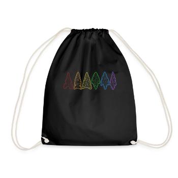 Pointes de flèches LGBT Conseils de chasse arc-en-ciel Pointes de flèches - Sac de sport léger - noir - Devant