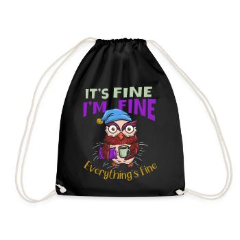good, is all good, everything am - Drawstring Bag - black - Front