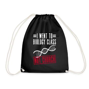 J’étais en classe de biologie, pas à l’église - Sac de sport léger - noir - Devant