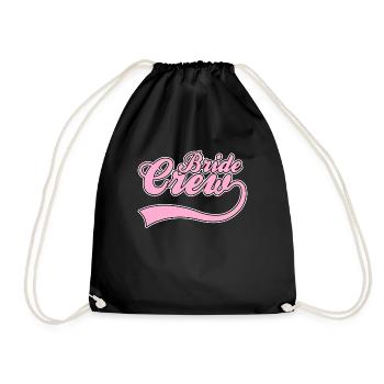 Team bride bride crew - Drawstring Bag - black - Front