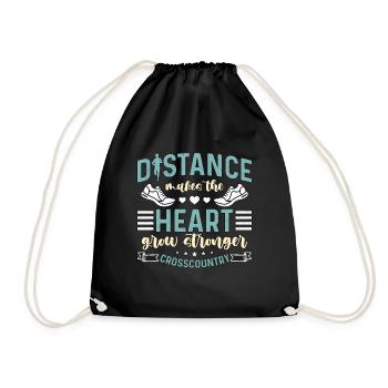 Cross Country Running Distance Makes The Athletic - Drawstring Bag - black - Front