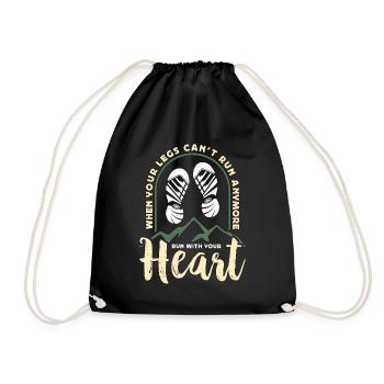 Cross Country Running When Your Legs Can't Race - Drawstring Bag - black - Front