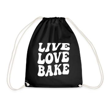 Live Love Bake - Sac de sport léger - noir - Devant