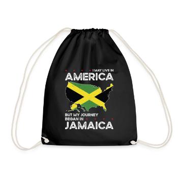 Geborener Jamaikaner Jamaika Amerikaner USA - Turnbeutel - Schwarz - Vorne