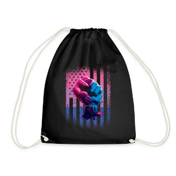 Rainbow Bi Flag Pride LGBTQ USA Flag - Sac de sport léger - noir - Devant