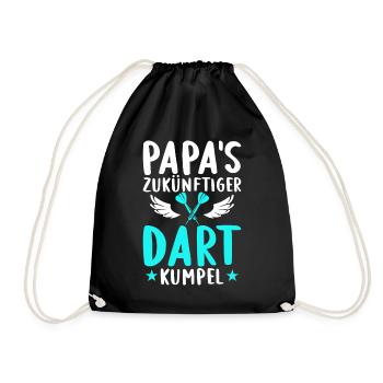 Retro Dartscheibe Dartboard 180 für Dartspieler - Turnbeutel - Schwarz - Vorne